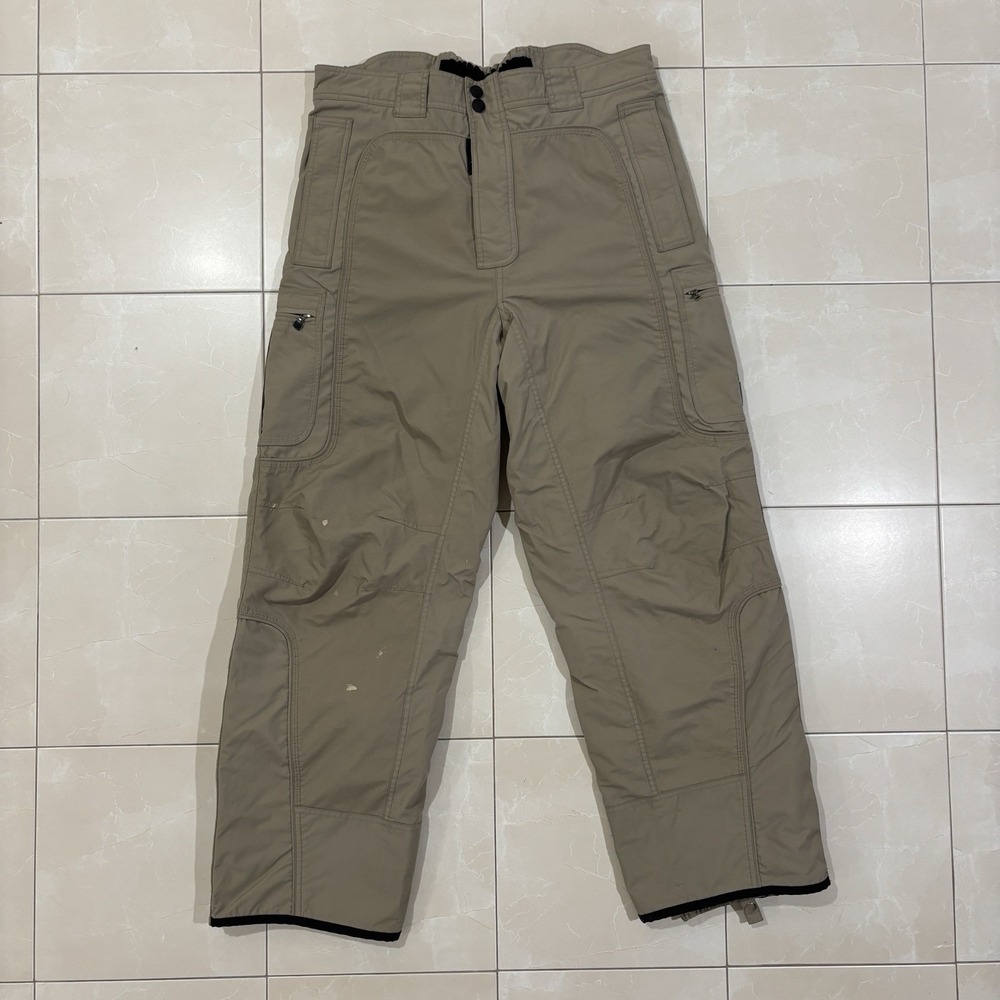 Vintage Oakley Software Snowboard Ski Pants GRAIL Men's XL Baggy Tech Beige Y2K